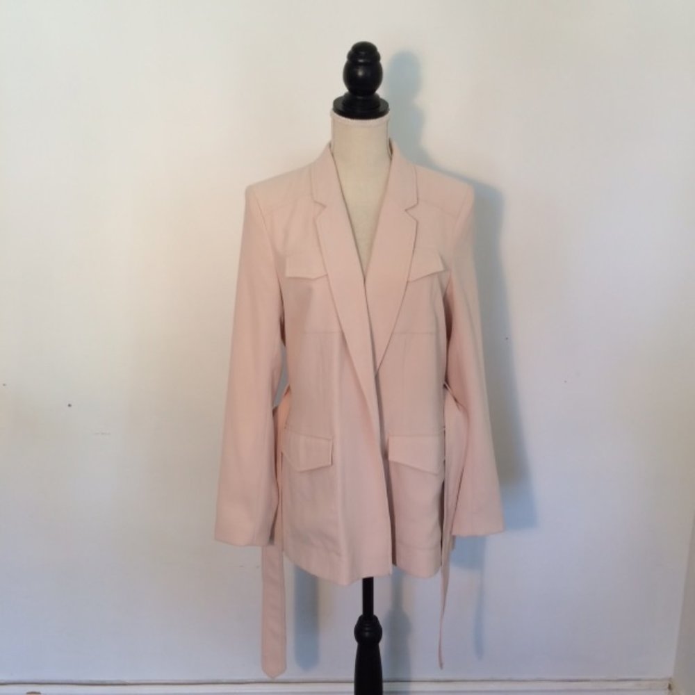 River Island Light Pink/Beige Wrap Blazer Size US10